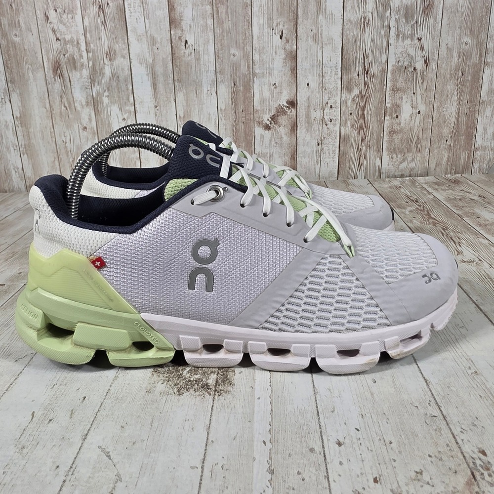On Running Cloudflyer Grey Lime Green Stability Running Shoes Womens 9 21.99031